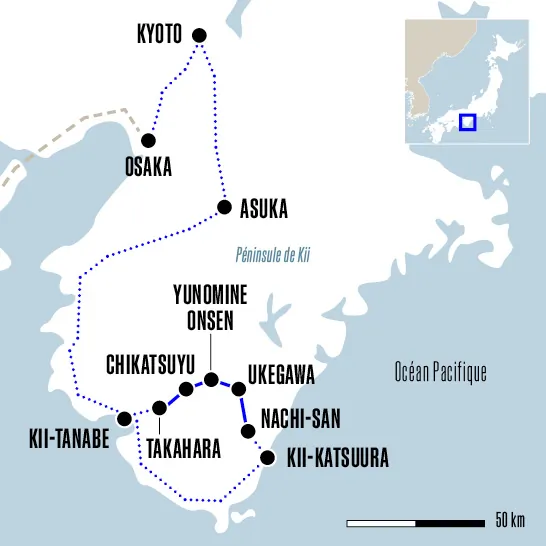 carte voyage Kumano Kodo