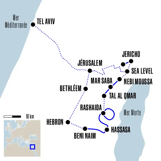 Carte du voyage Le sentier d'Abraham - Sentier d'Abraham