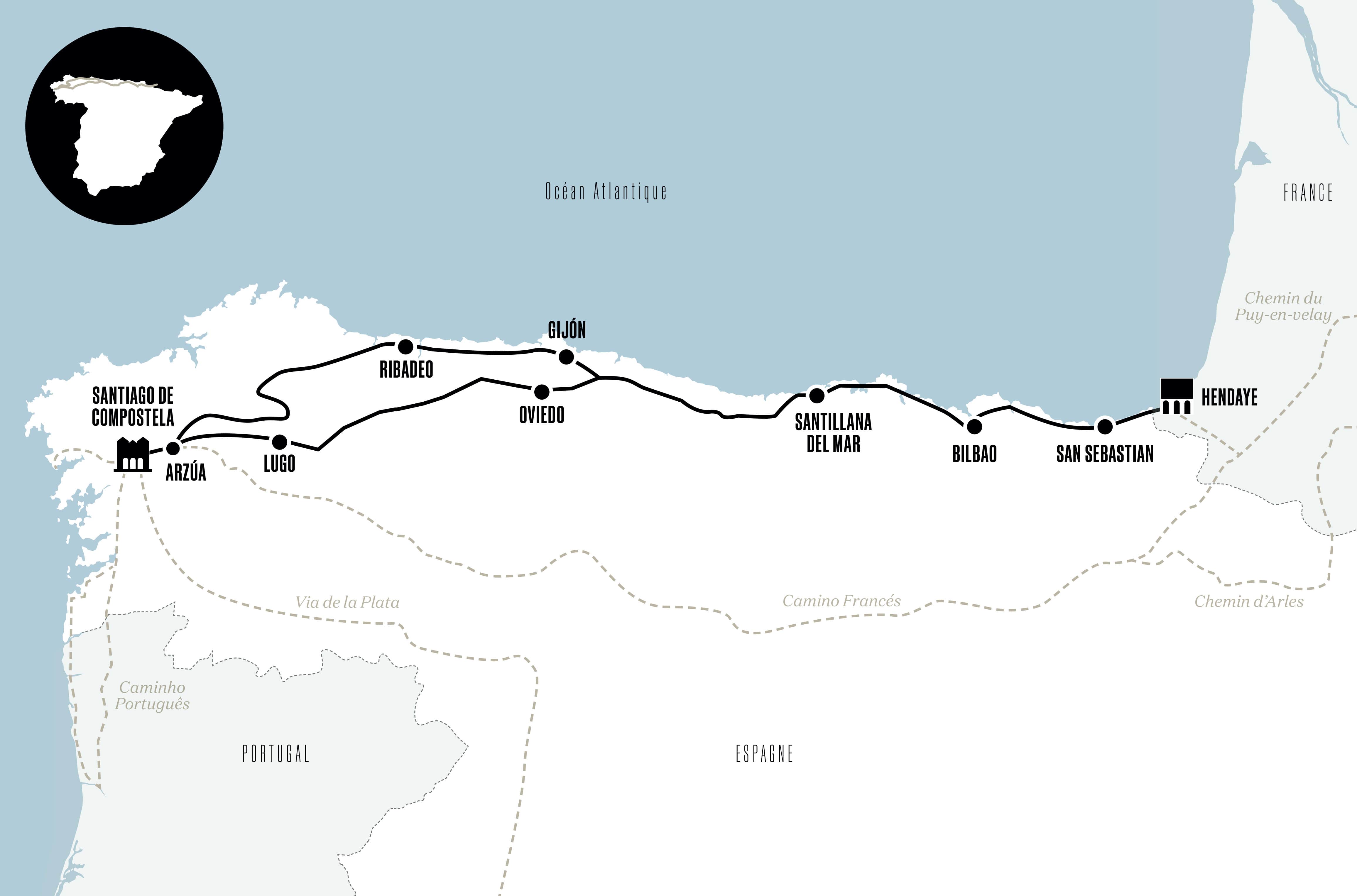 Les étapes du Camino del Norte le chemin côtier en détail