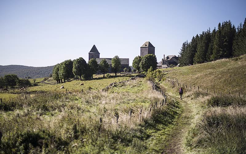 Chemin sur l'Aubrac vers Compostelle