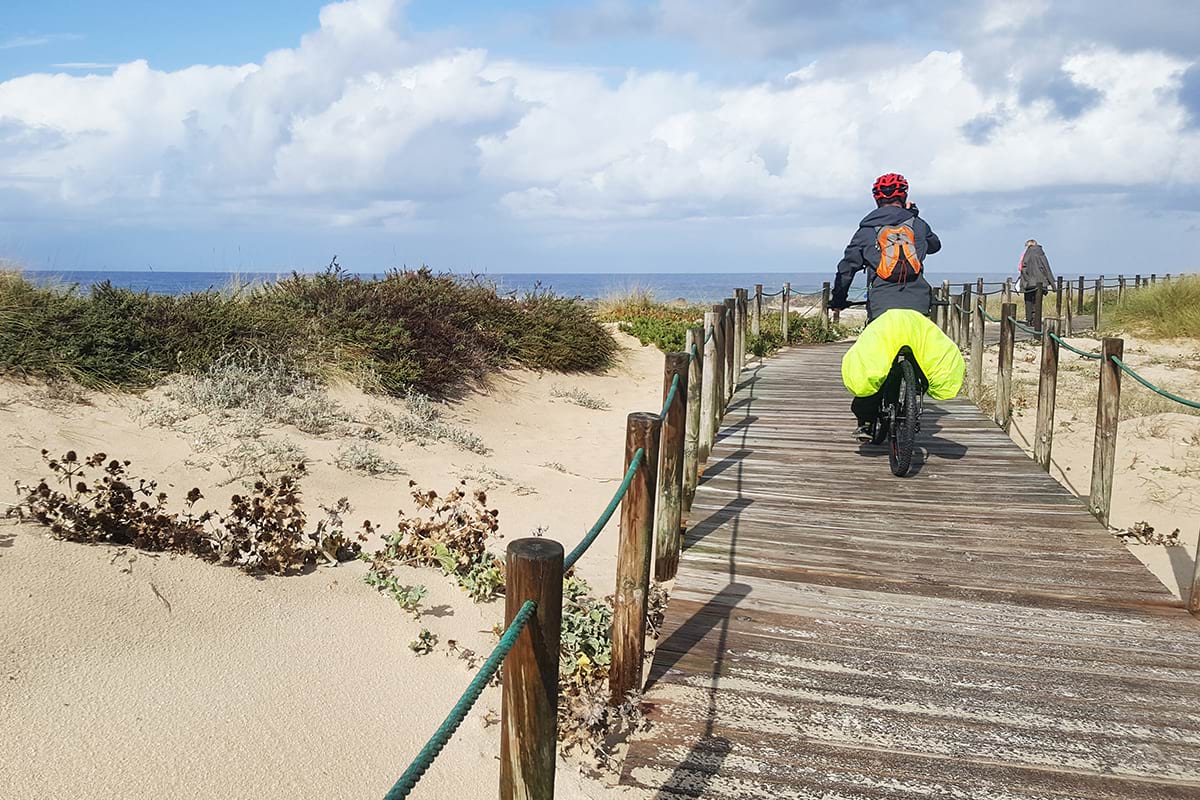 Cycliste sur le caminho português - SDelaunay