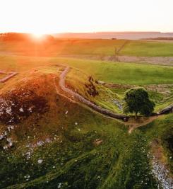 Levé du soleil sur le Mur d'Hadrien