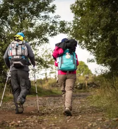 Randonneur sur le chemin de Compostelle