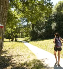 Randonneur sur le chemin de Compostelle