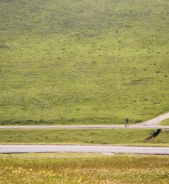 Randonneur sur le chemin de Compostelle