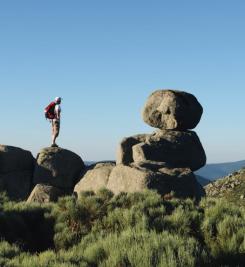 Randonneur sur  sur le Chemin de Stevenson