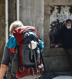 Pèlerin sur le Caminho Português