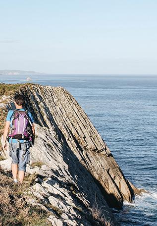 Pèlerin sur le Camino Del Norte en Espagne