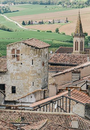 Village de Lectoure sur le chemin de Compostelle