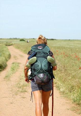 Pelerine sur le chemin de Compostelle © S. Placier Pelerine sur le chemin de Compostelle
