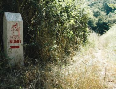 Balisage sur la Via Francigena