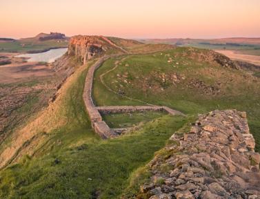 Couché de soleil sur le Mur d'Hadrien