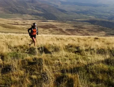 Trail dans l'Aubrac sur le chemin de Compostelle