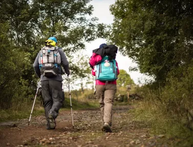 Randonneur sur le chemin de Compostelle