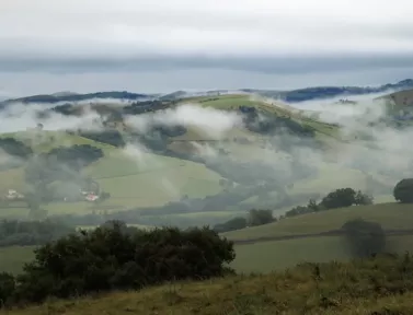Brume matinale sur les Pyrénées