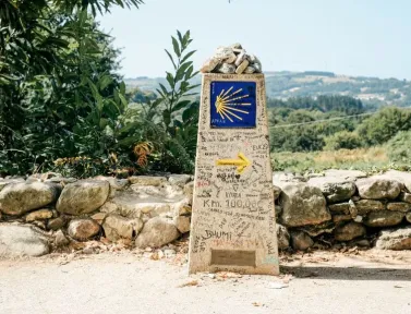 Balisage sur le chemin de Compostelle