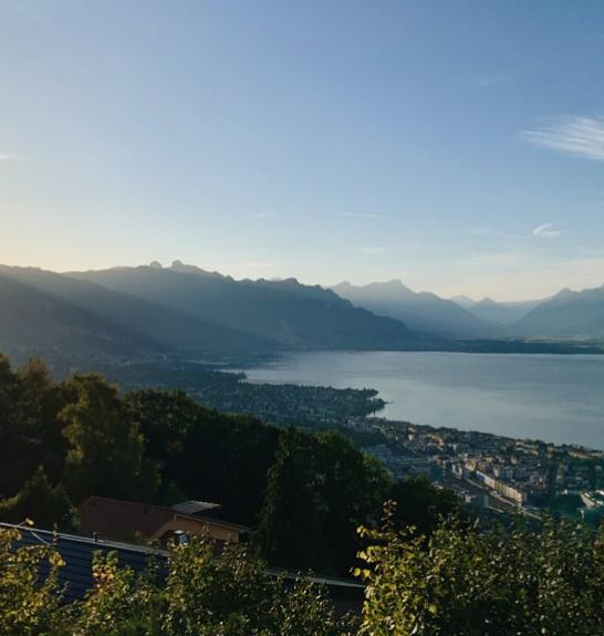 Vue sur le Lac Léman depuis la commune de Vevey 