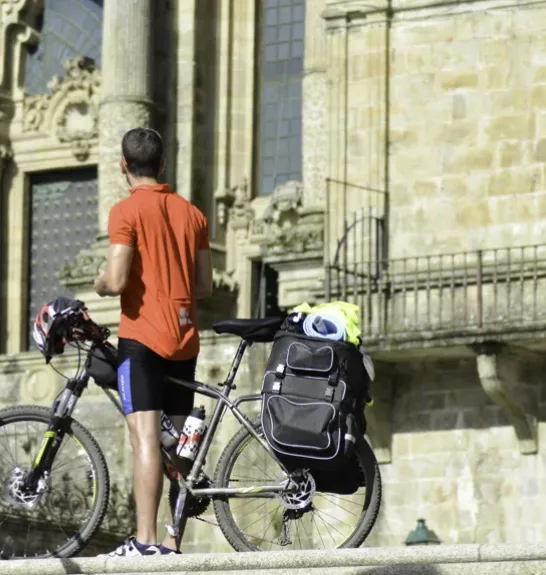 Arrivée à vélo à Santiago de Compostela