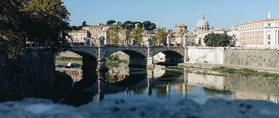 Rome arrivée de la Via Francigena