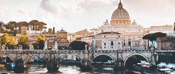 Vue sur Rome, sur la Via Francigena